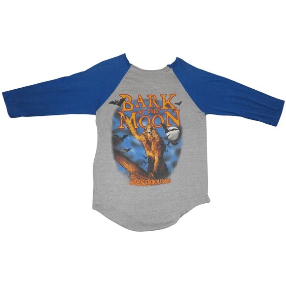Vintage 1984 Ozzy Osbourne Bark at the Moon Tour T-Shirt Medium Concert Raglan - Picture 1 of 6